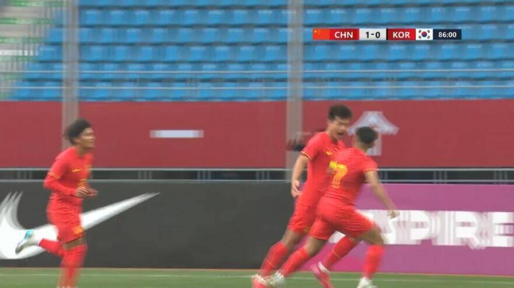  U22國足1-0韓國全場(chǎng)數據：控球率49%落后韓國，10射7正領(lǐng)先對手
