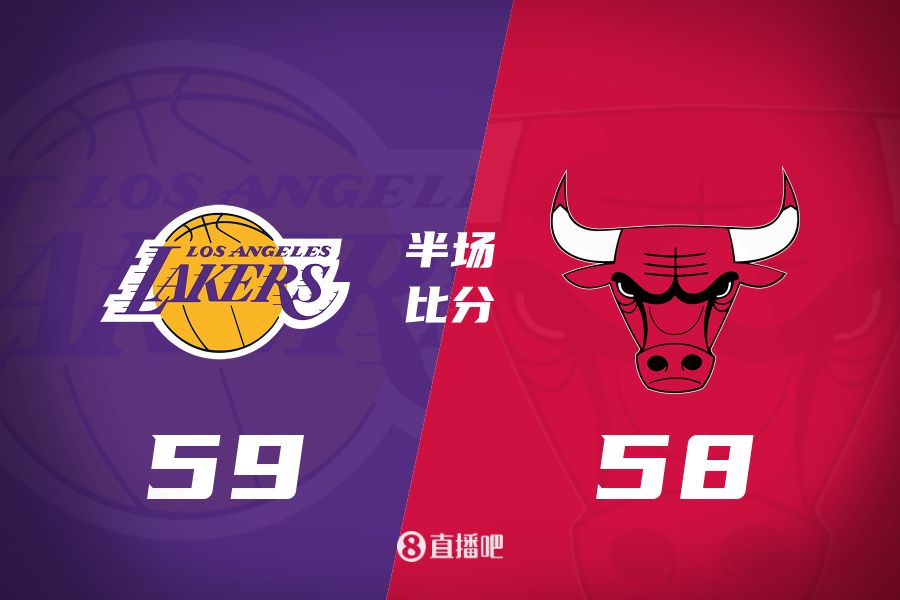  文森特壓哨三分&詹姆斯10+5+7！湖人半場(chǎng)反超公牛1分