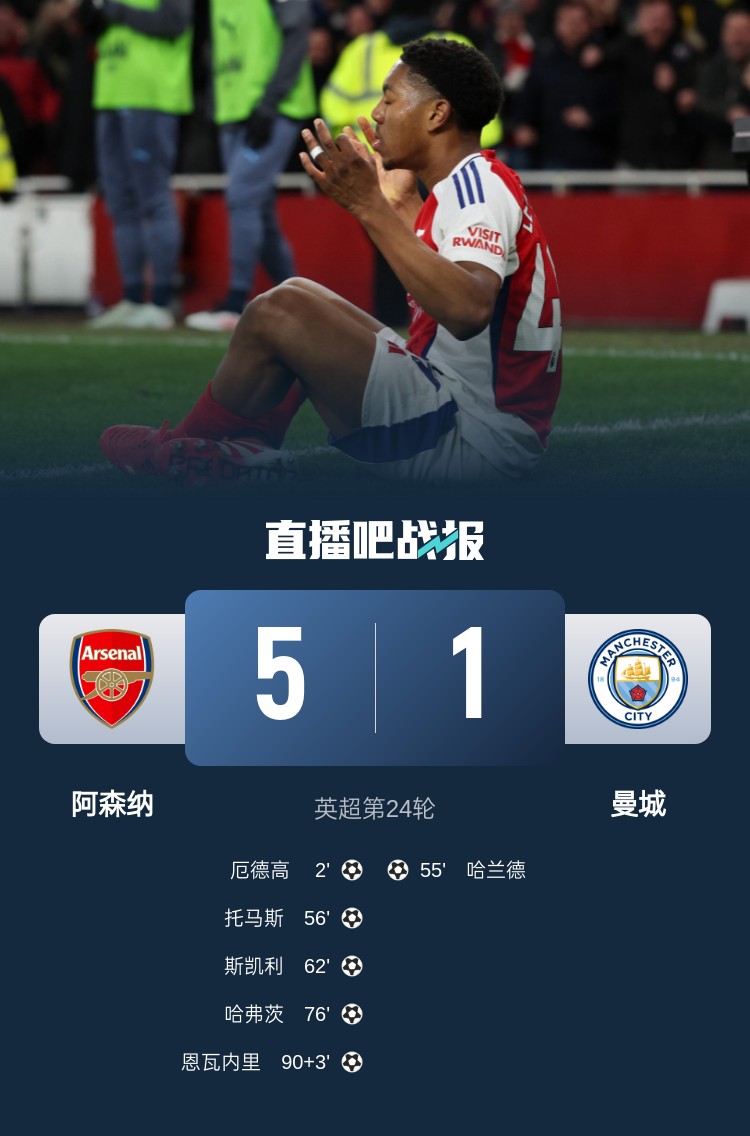  硬氣槍手無(wú)畏強敵！阿森納本賽季5-1碾壓曼城，3-0完勝皇馬